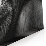 Moody Chimpanzee Portrait - Primate Wildlife Canvas Art Decor