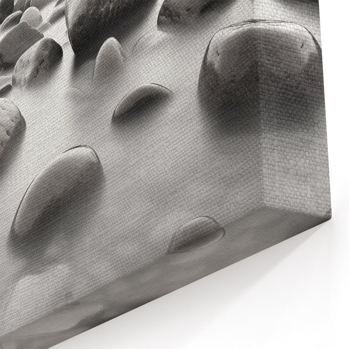 Minimalist Monochrome Seascape - Black and White Coastal Rocks Print