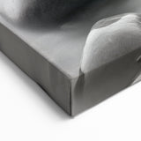 Minimalist Monochrome Seascape - Black and White Coastal Rocks Print