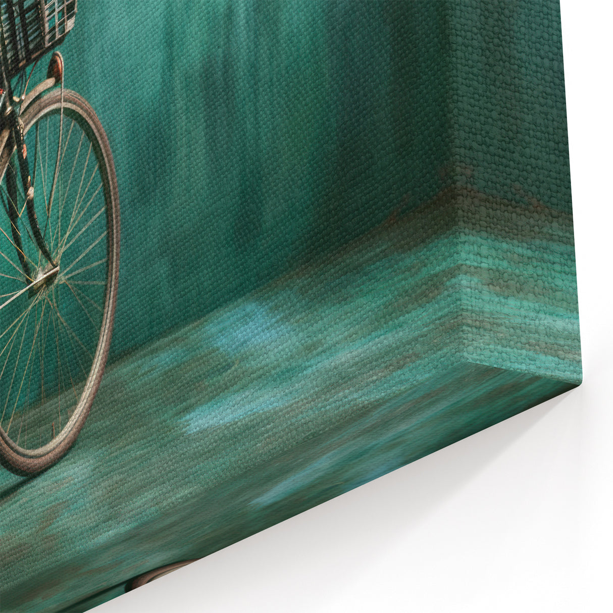 Vibrant Bicycle & Flowers Art - Elegant Cycling-Themed Wall Decor