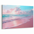 Pastel Beach Dreamscape Art - Pink Sand and Turquoise Ocean Print
