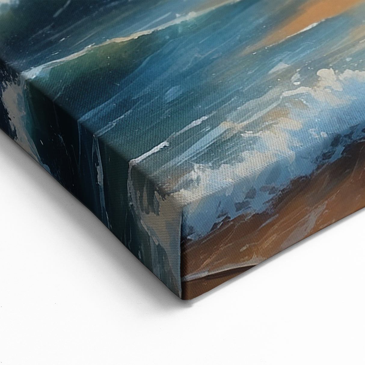 Vibrant Sunset Seascape Art - Sailboats and Crashing Waves Canvas Print