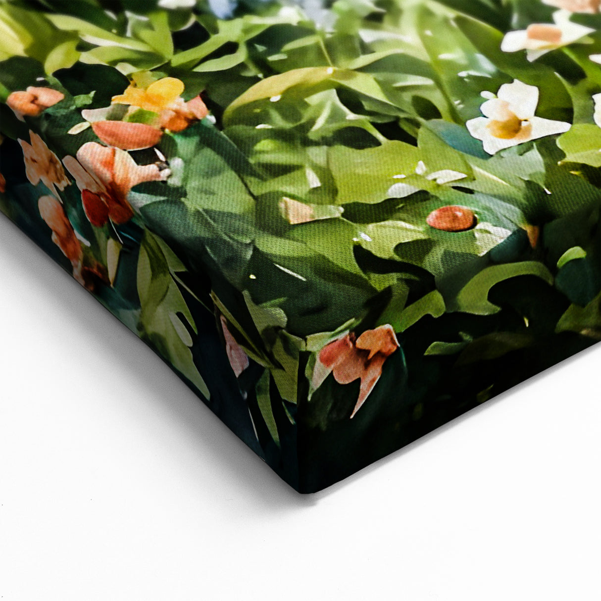 Quaint Cottage Garden Wall Art - Vibrant Framed Canvas Print