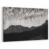 Black and White Seascape Wall Art - Ocean Wave Abstract Coastal Canvas