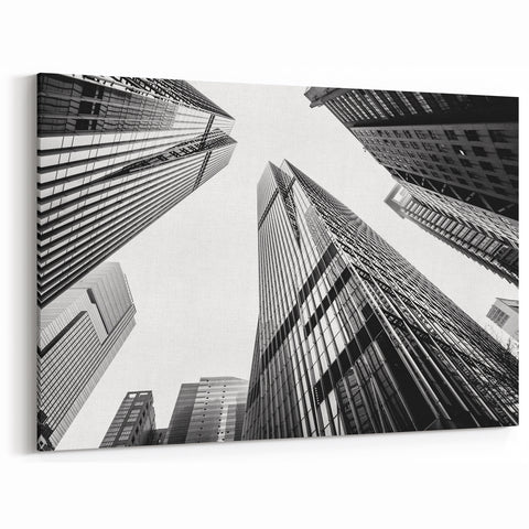 Black and White Cityscape Art - Urban Skyscraper Prints - Modern Decor