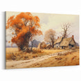 Rustic Abandoned Cottage Wall Art - Vintage Framed Canvas Print