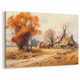 Rustic Abandoned Cottage Wall Art - Vintage Framed Canvas Print