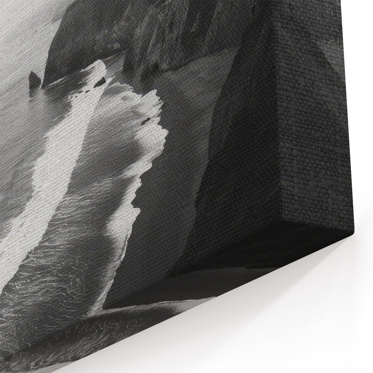 Monochrome Coastal Seascape Wall Art - Black and White Ocean Print