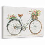 Charming Bicycle Wall Art with Flowers - Vintage Cycling-Themed Print