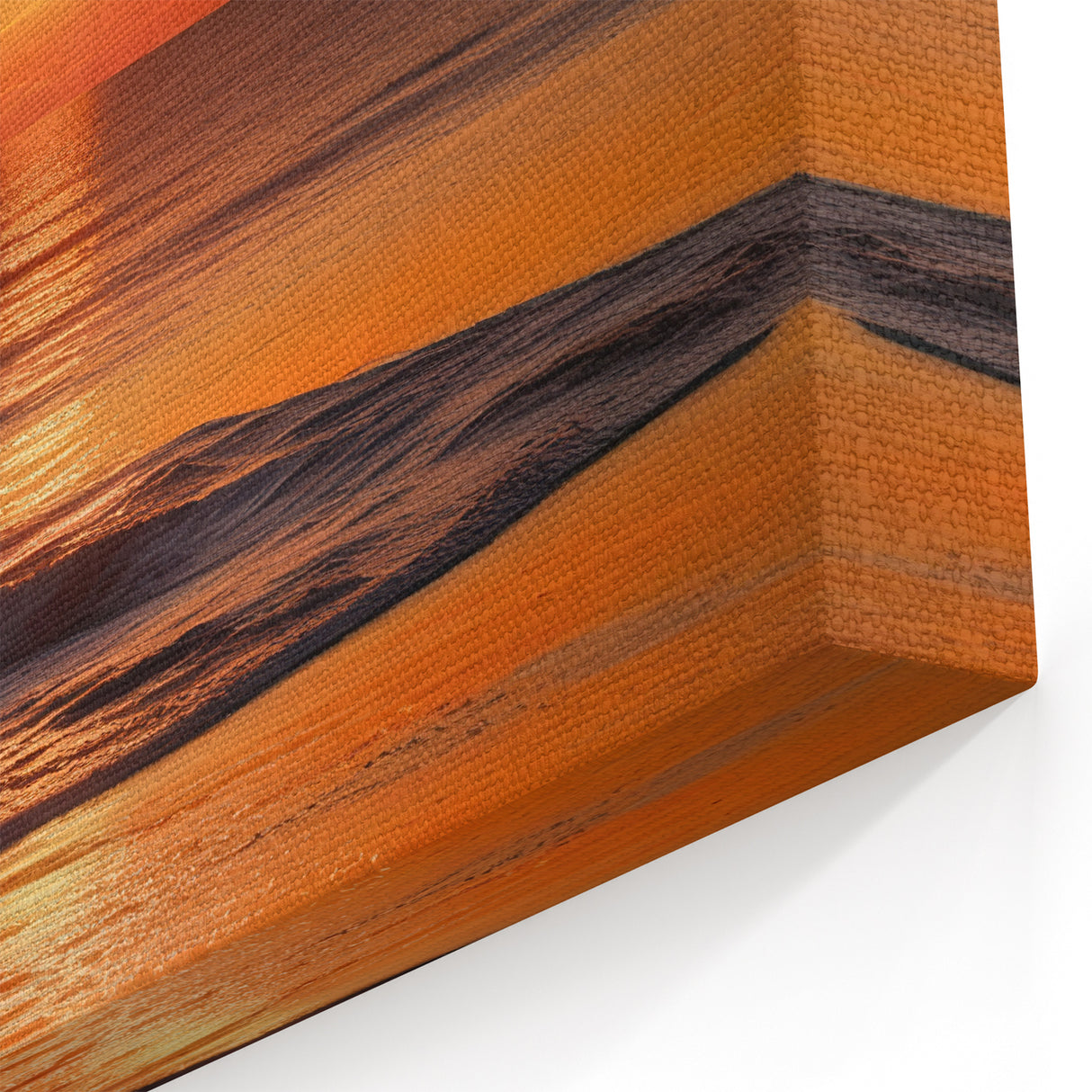Golden Sunset Seascape Wall Art - Ocean View Canvas Print