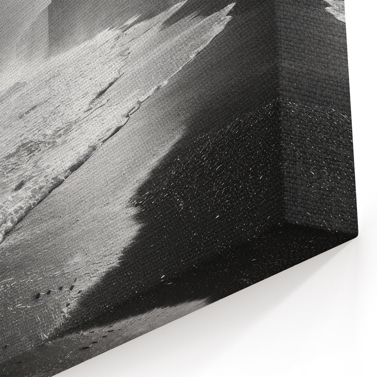 Stormy Coastal Seascape Art - Black and White Ocean Print