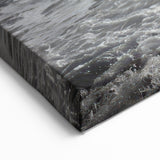 Stormy Coastal Seascape Art - Black and White Ocean Print