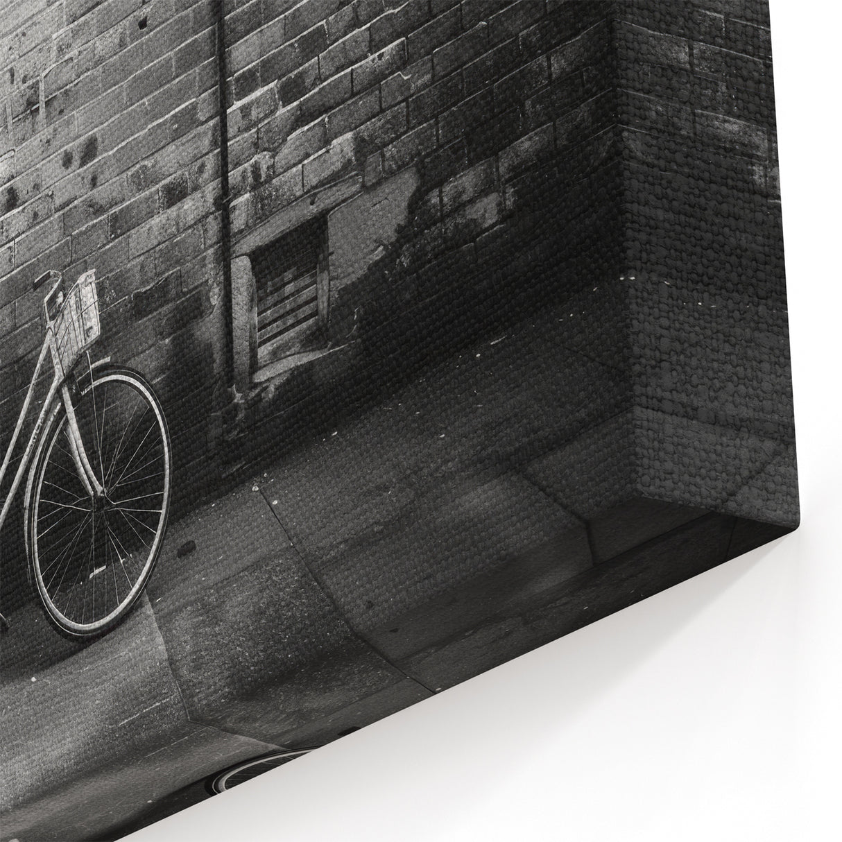 Industrial Black & White Bicycle Wall Art - Urban Cycling Print