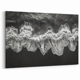 Dynamic Wave Seascape Art - Black and White Ocean Print