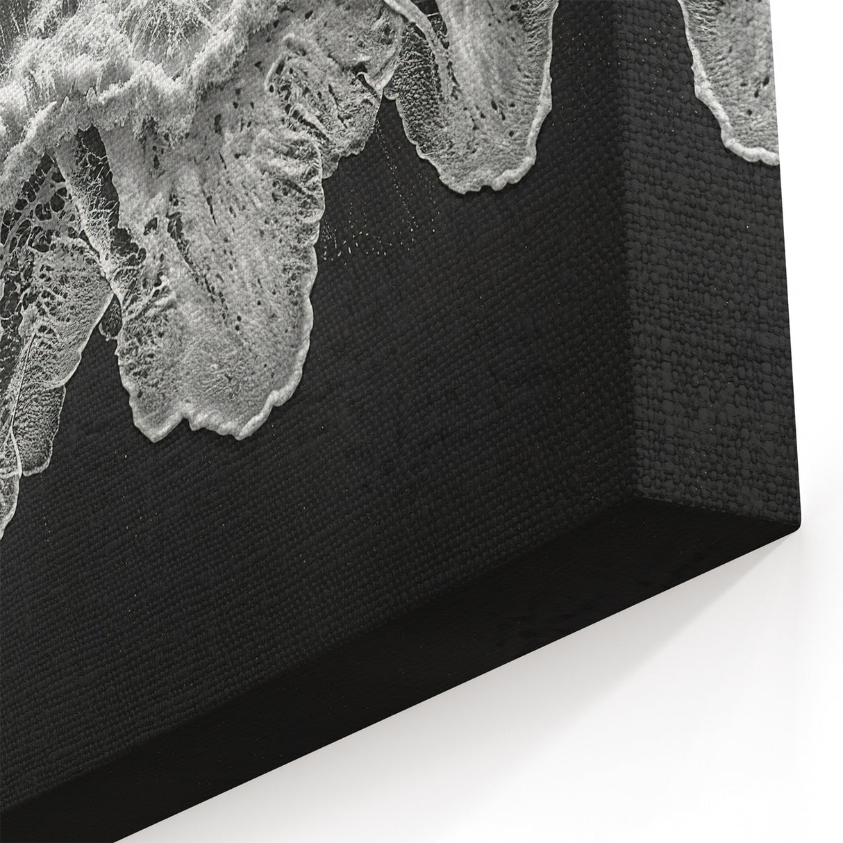 Dynamic Wave Seascape Art - Black and White Ocean Print