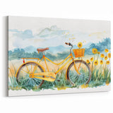 Watercolor Bicycle Wall Art - Sunny Day Cycling-Inspired Print