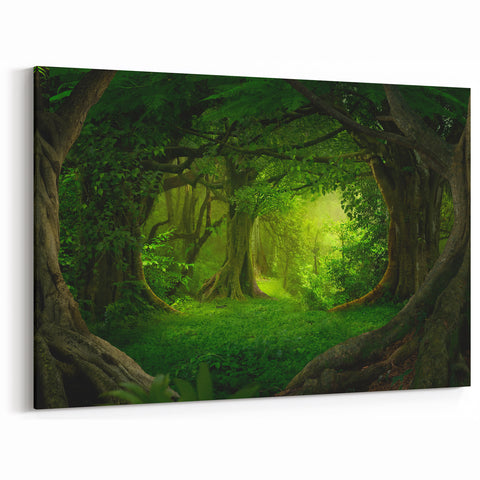 Enchanted Rainforest Pathway - Mystical Tropical Forest Wall Art