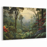 Lush Rainforest Morning - Serene Tropical Jungle Landscape Wall Art
