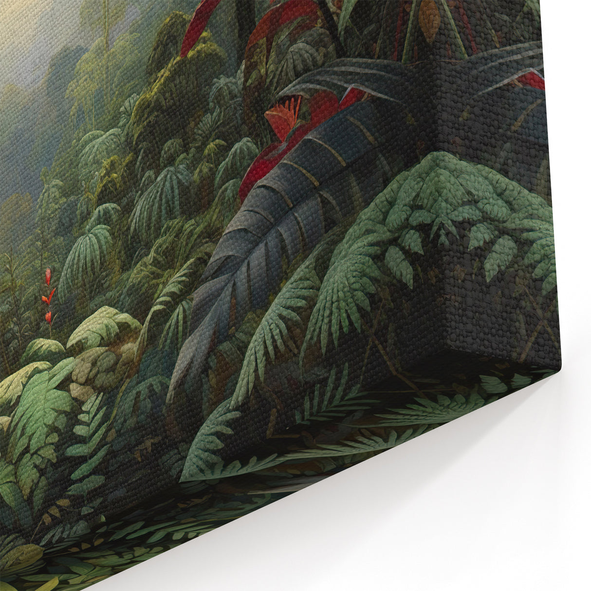 Lush Rainforest Morning - Serene Tropical Jungle Landscape Wall Art