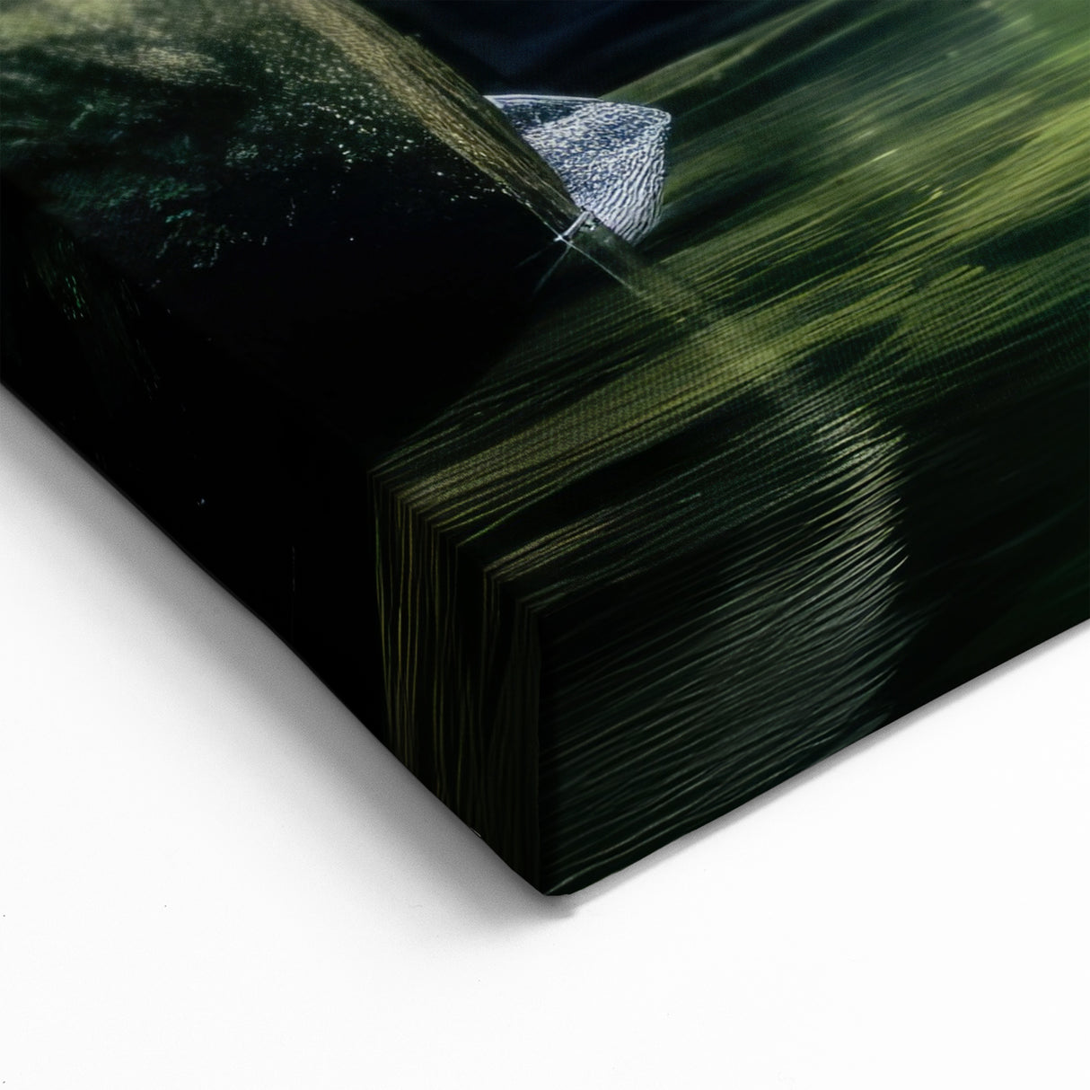 Tranquil Rainforest River - Serene Tropical Jungle Landscape Art