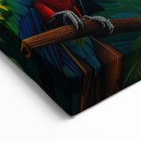 Vibrant Parrots in Rainforest - Colorful Tropical Bird Wall Art