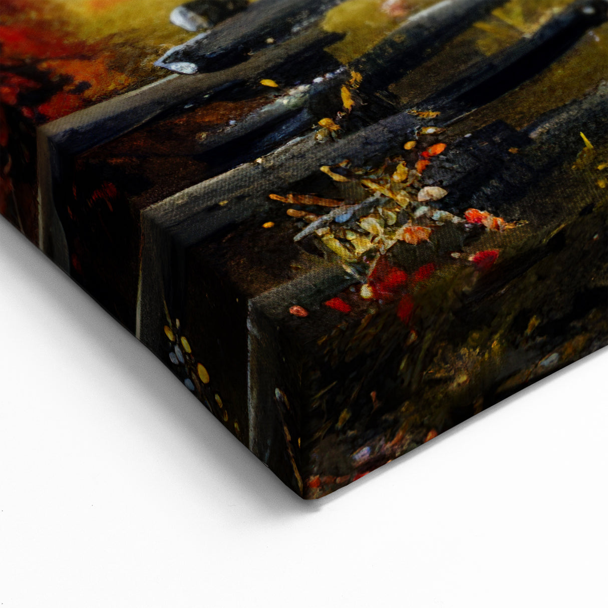 Autumn Countryside Wall Art - Rustic Farmhouse Canvas Print for Home Decor