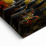 Autumn Countryside Wall Art - Rustic Farmhouse Canvas Print for Home Decor