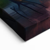 Lakeside Retreat Wall Art - Cherry Blossom Canvas Print for Zen Decor