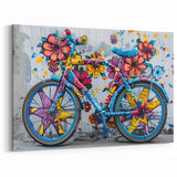 Vibrant Graffiti Bicycle Wall Art - Colorful Urban Cycling Print