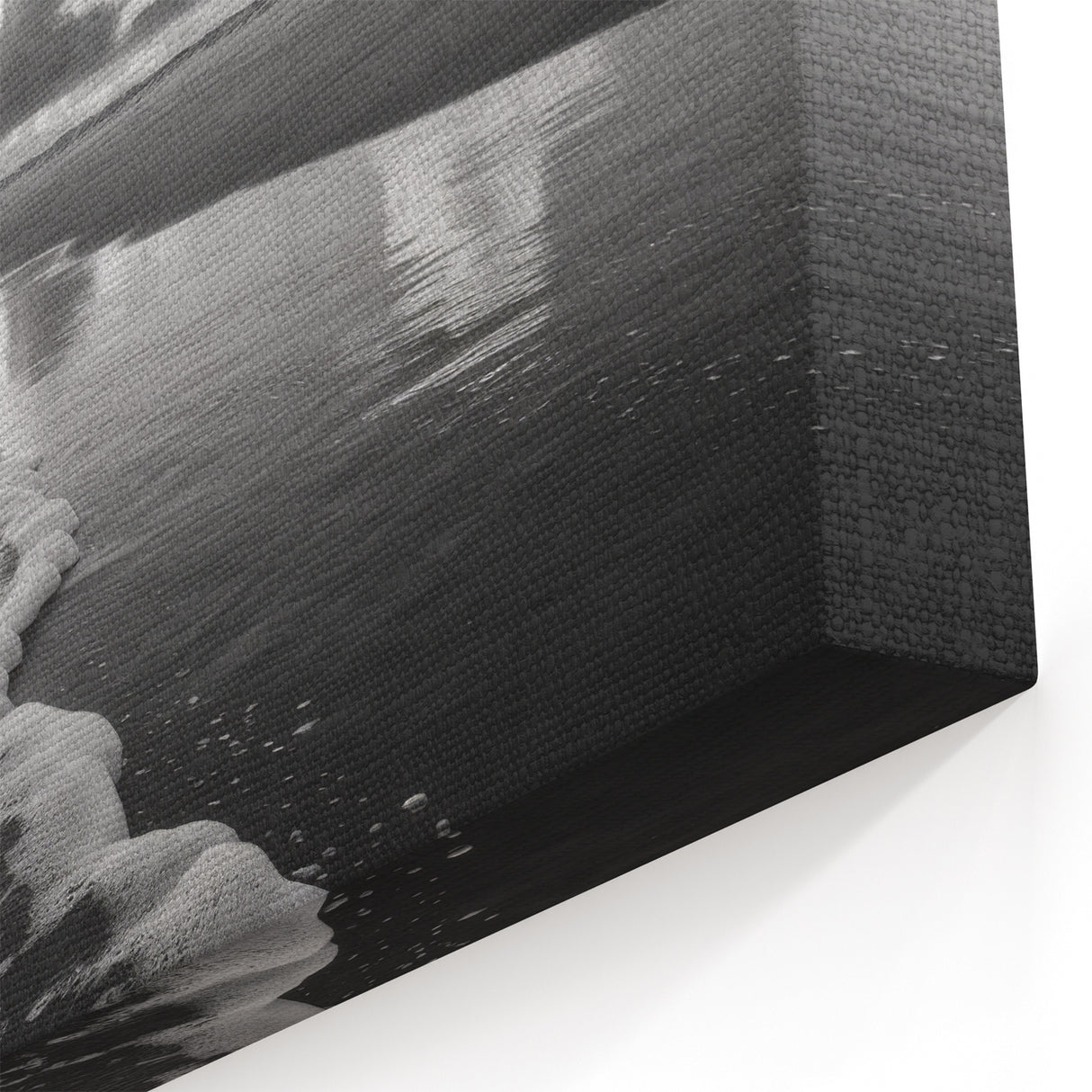 Serene Sunrise Seascape Art - Black and White Coastal Canvas Print