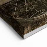 Vintage Bicycle with Red Flowers Wall Art - Rustic Sepia-Toned Print