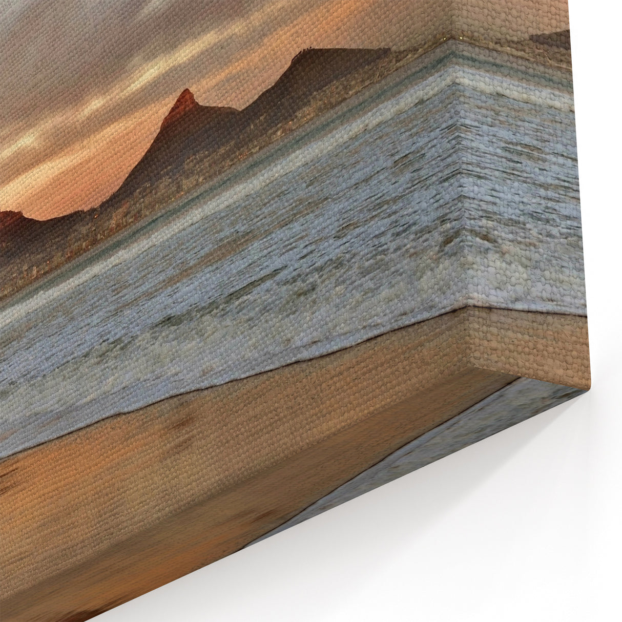 Mountain Sunset Coastal Art - Majestic Seascape Canvas Print