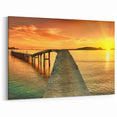 Sunset Seascape Wall Art - Vibrant Ocean View Canvas for Coastal Decor