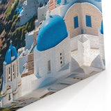 Santorini Coastal Wall Art - Greek Island Canvas Print for Home Decor