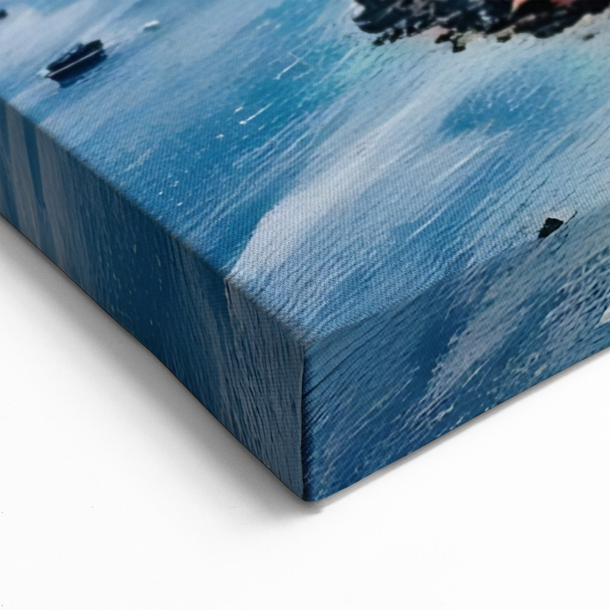 Santorini Coastal Wall Art - Greek Island Canvas Print for Home Decor