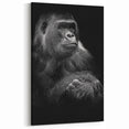 Majestic Gorilla Portrait - Black and White Primate Canvas Art