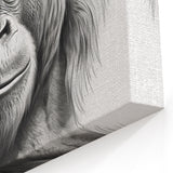 Gentle Gorilla Portrait - Black and White Primate Art Print