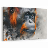 Vivid Orangutan Canvas Print - Primate and Ape Decor for Your Home