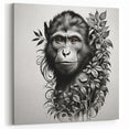 Elegant Orangutan Art - Primate-Themed Wall Decor in Black and White