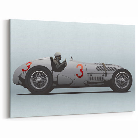Vintage Race Car Wall Art - Classic Formula 1 Racer Canvas Print