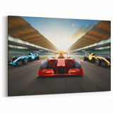 High-Speed Race Cars Art - Formula 1 Trio Canvas Print