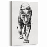 Majestic Panther Wall Art - Striking Black Panther Canvas Print