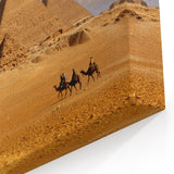 Giza Pyramids Art - Egyptian Decor - Colorful Pyramids Wall Art and Canvas