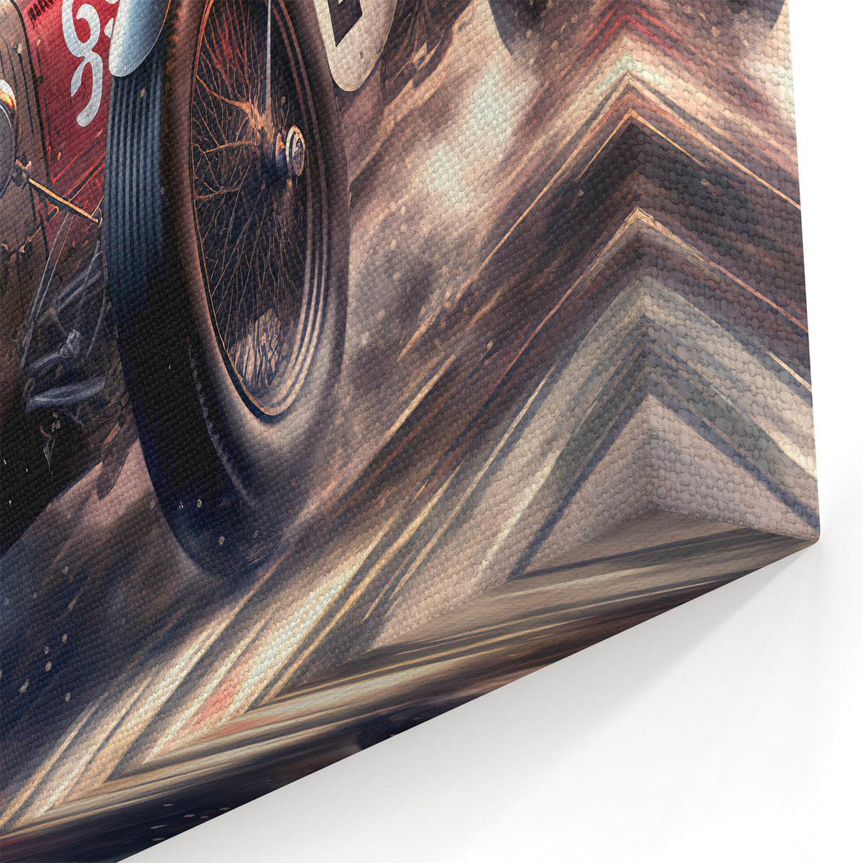 Vintage Race Car Wall Art - Racing Car Canvas Print for Motorsport Lovers
