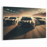 Speedway Wall Art - Dynamic Racing Car Canvas Print for Enthusiasts