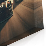 Speedway Wall Art - Dynamic Racing Car Canvas Print for Enthusiasts