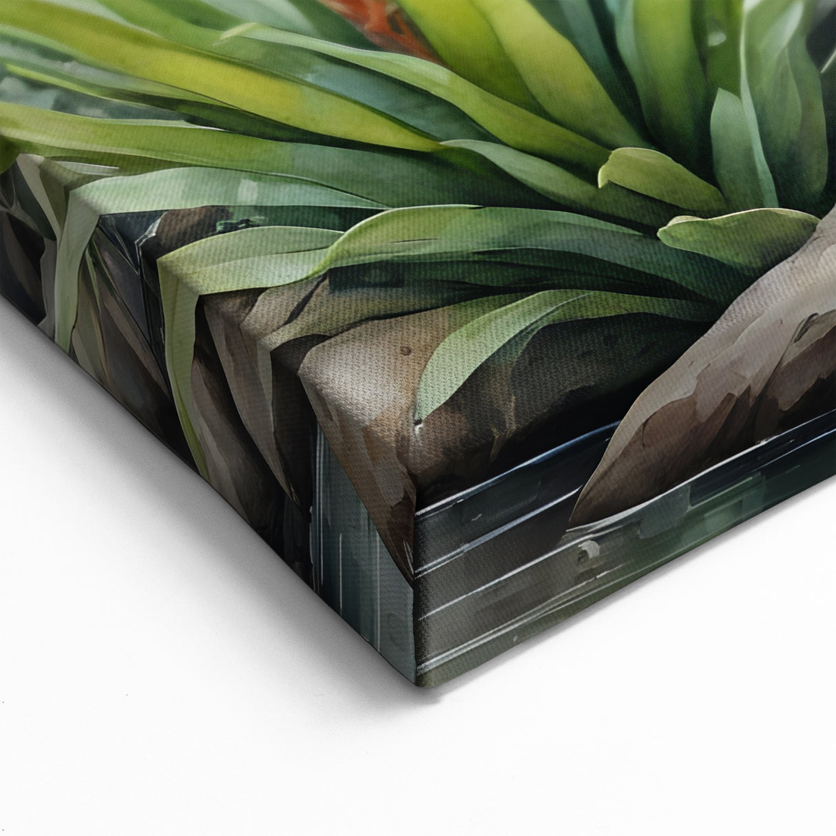 Vibrant Rainforest Wall Art - Tropical Jungle Canvas with Exotic Flowers