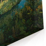 Serene Rainforest Wall Art - Tranquil Jungle Canvas with Reflective Waters