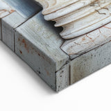 Elegant Marble and Wood Door Wall Art - Classic Architectural Print