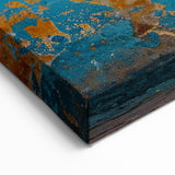 Vintage Blue Door Wall Art - Rustic Textured Architectural Print